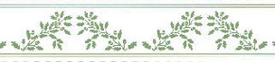 Dollhouse Miniature Border: Acorns, Green On White